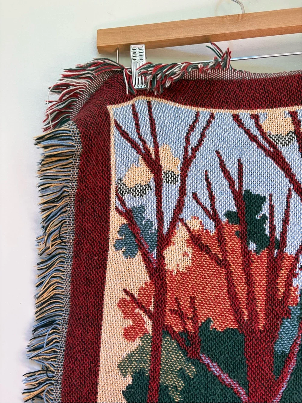 Vintage Goodwin Weavers Swan Lake Throw Blanket